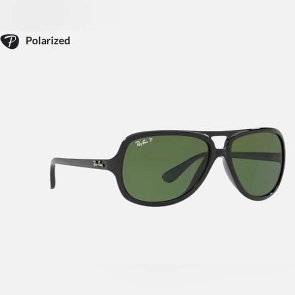 Ray-Ban RB4162 Polished Black FRAME Grey LENSES polarized unisex sunglasses new - Picture 1 of 8